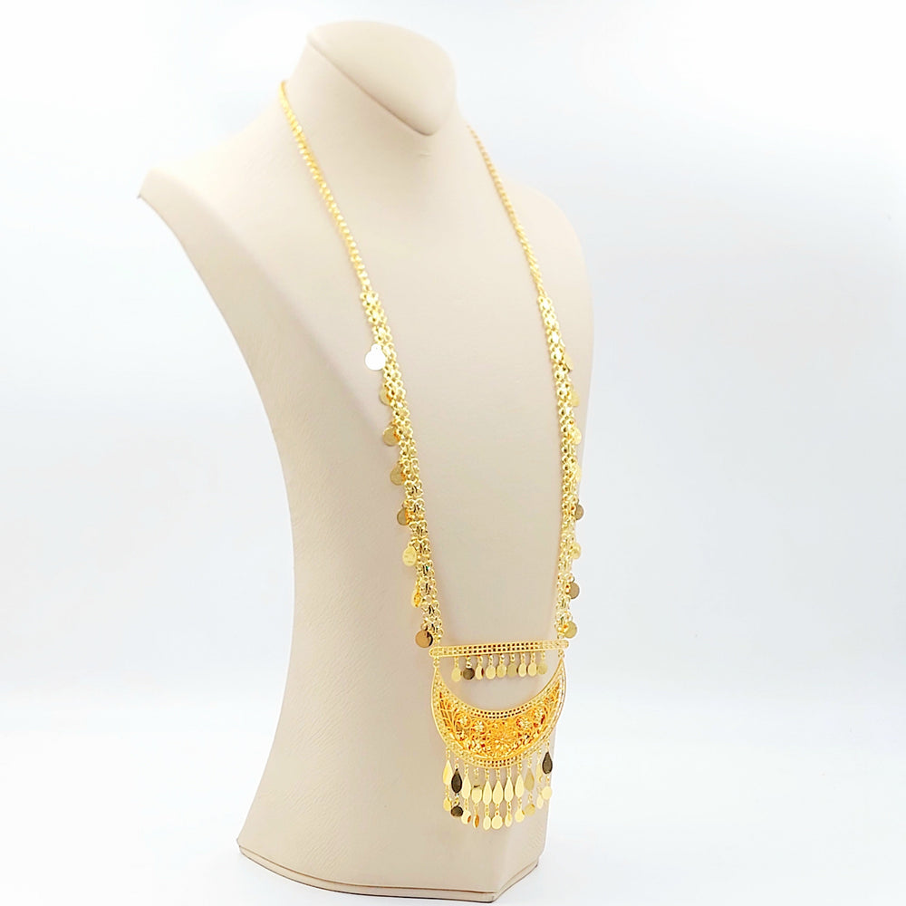 Deluxe Long Necklace Made of 21K Gold by Saeed Jewelry 