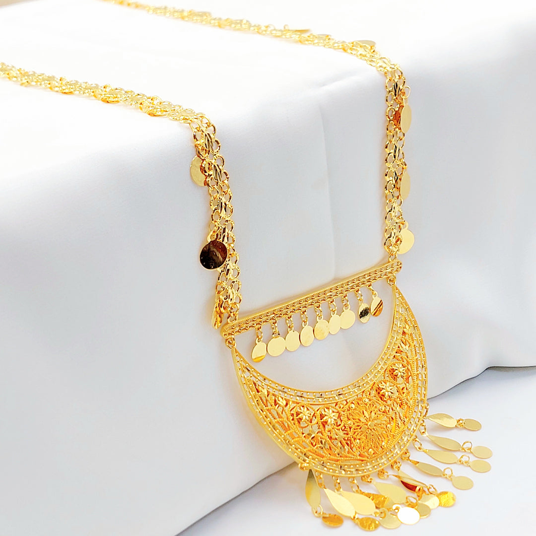 Deluxe Long Necklace Made of 21K Gold by Saeed Jewelry 