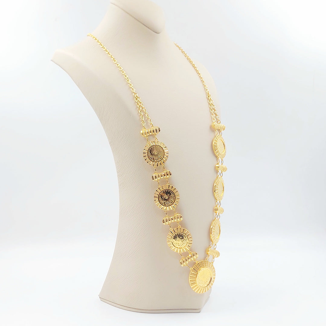 Deluxe Rashadi Long Necklace Made of 21K Gold by Saeed Jewelry 
