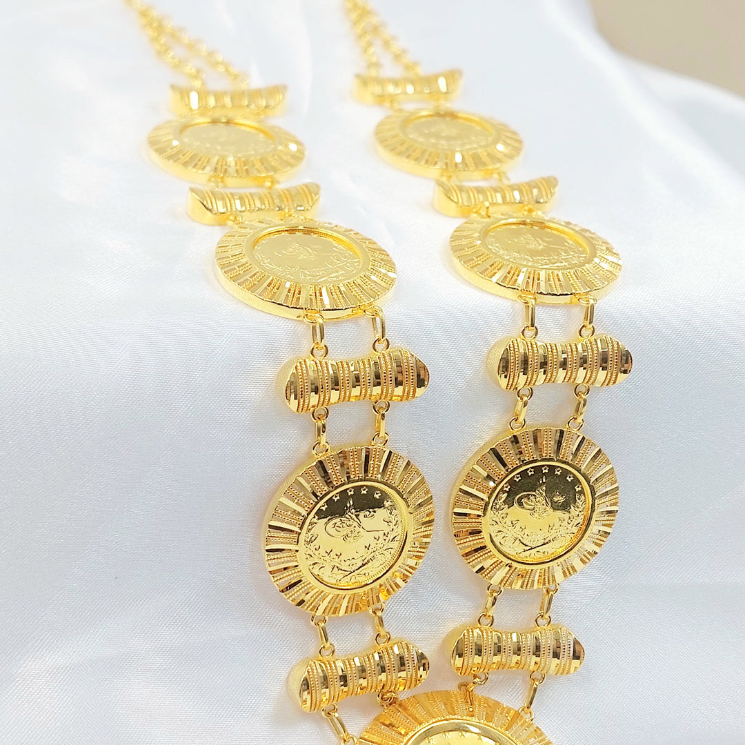 Deluxe Rashadi Long Necklace Made of 21K Gold by Saeed Jewelry 