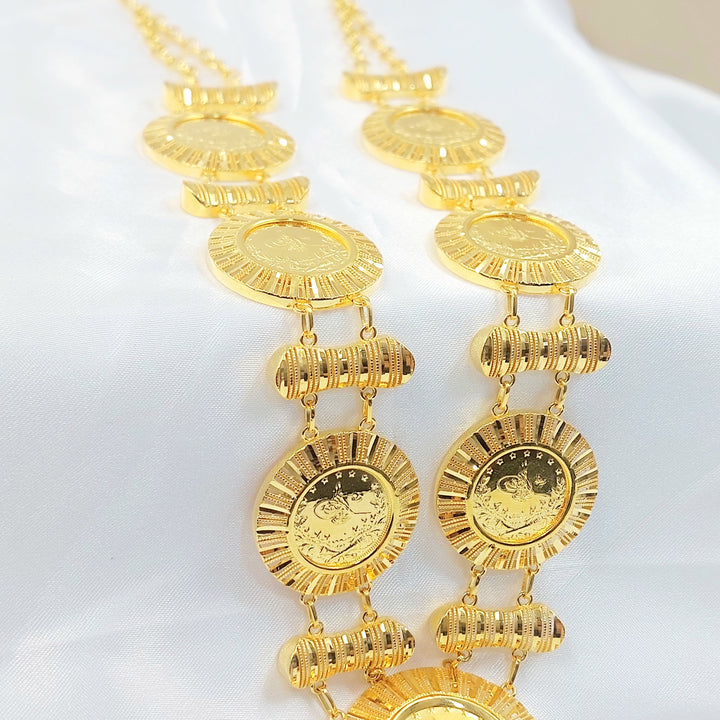 Deluxe Rashadi Long Necklace Made of 21K Gold by Saeed Jewelry 