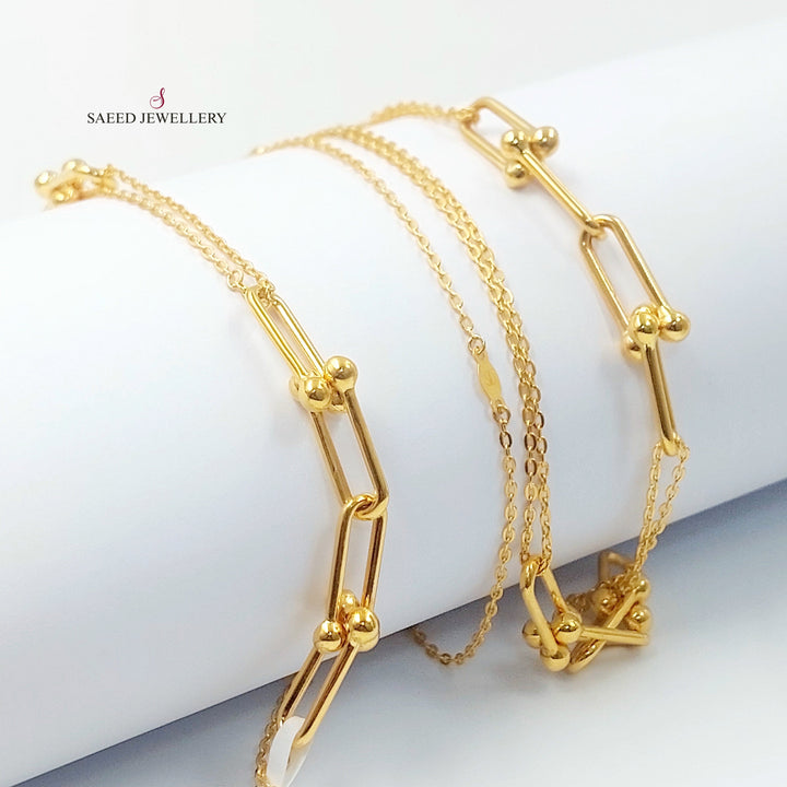 Deluxe Long Necklace Made of 21K Gold by Saeed Jewelry 