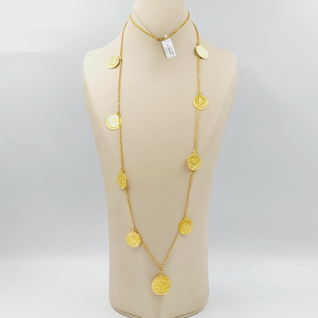 21K Gold Rashadi Dandash Long Necklace by Saeed Jewelry - Image 1