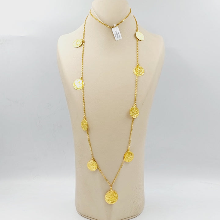 21K Gold Rashadi Dandash Long Necklace by Saeed Jewelry - Image 1