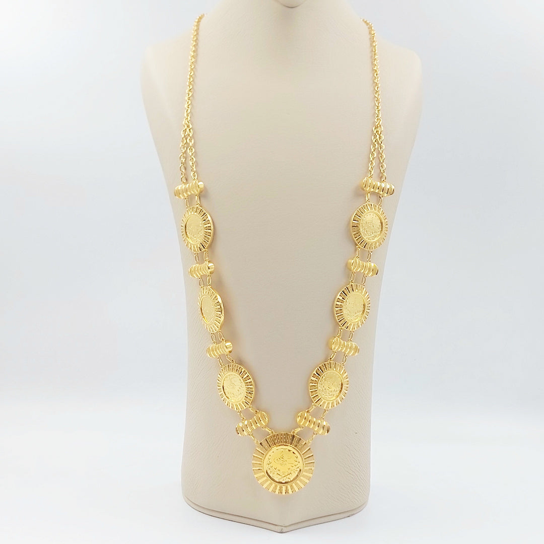 Deluxe Rashadi Long Necklace Made of 21K Gold by Saeed Jewelry 