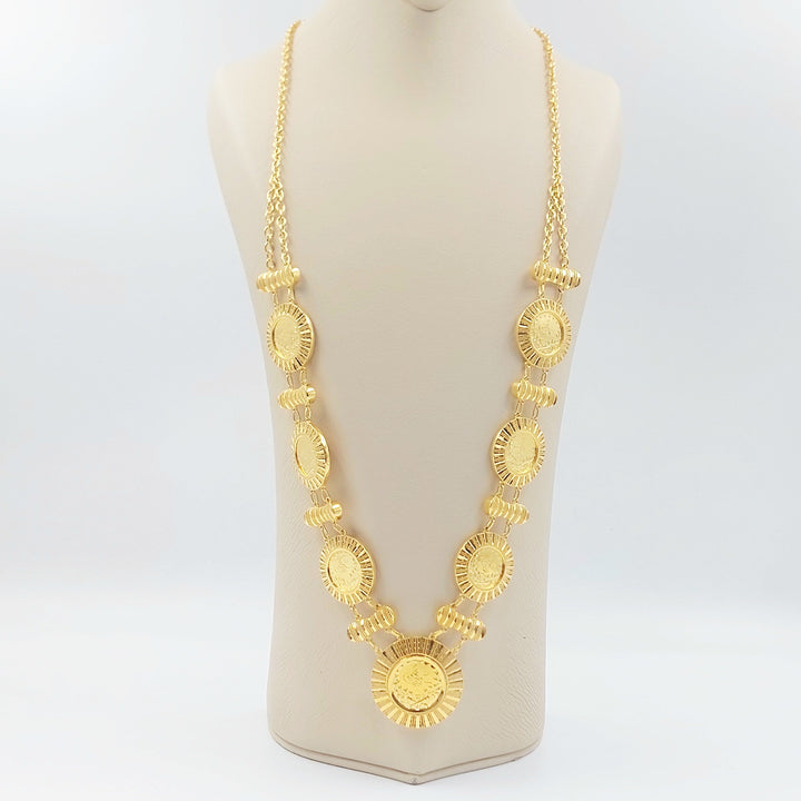 Deluxe Rashadi Long Necklace Made of 21K Gold by Saeed Jewelry 