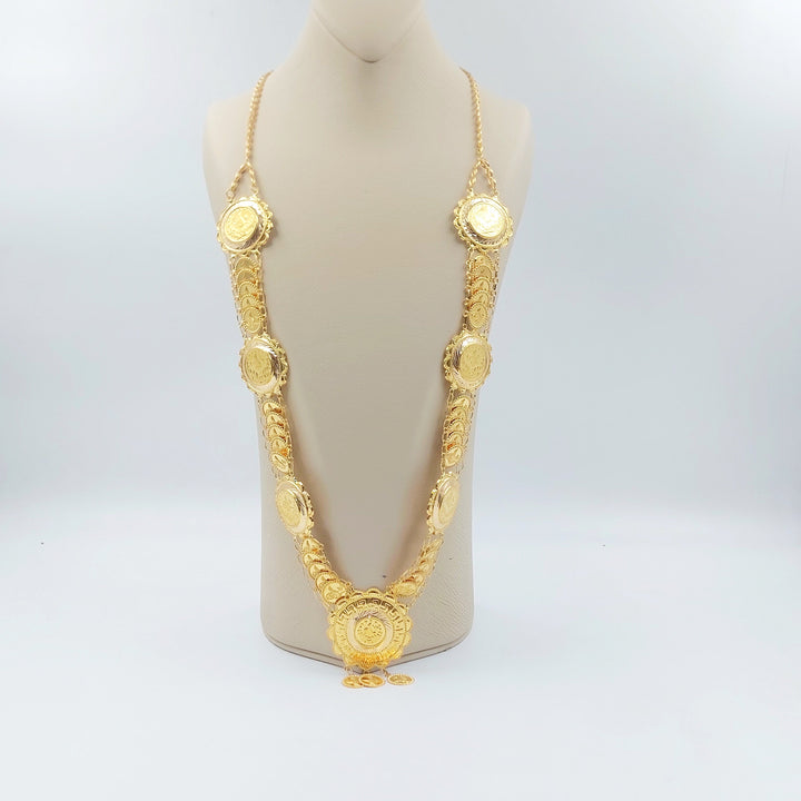 Print Rashadi Long Necklace Made of 21K Gold by Saeed Jewelry 