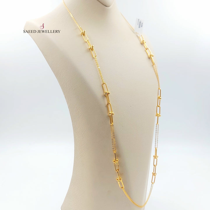 Deluxe Long Necklace Made of 21K Gold by Saeed Jewelry 