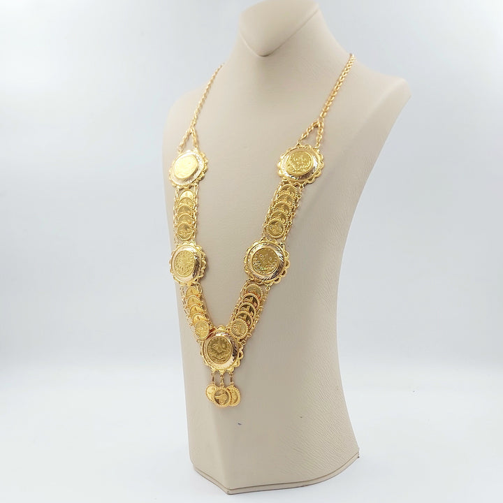 Print Rashadi Long Necklace Made of 21K Gold by Saeed Jewelry 