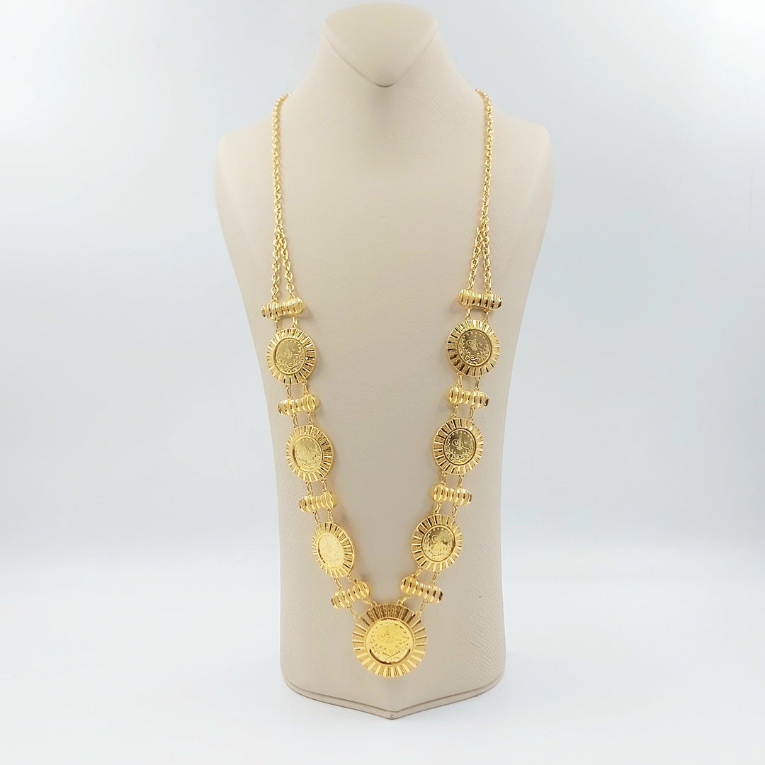 Deluxe Rashadi Long Necklace Made of 21K Gold by Saeed Jewelry 