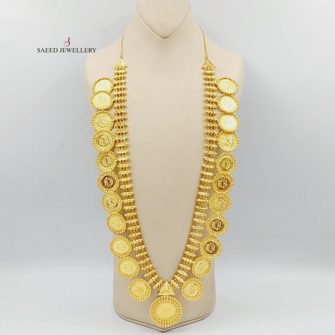 21K Gold Deluxe Rashadi Long Necklace by Saeed Jewelry - Image 1