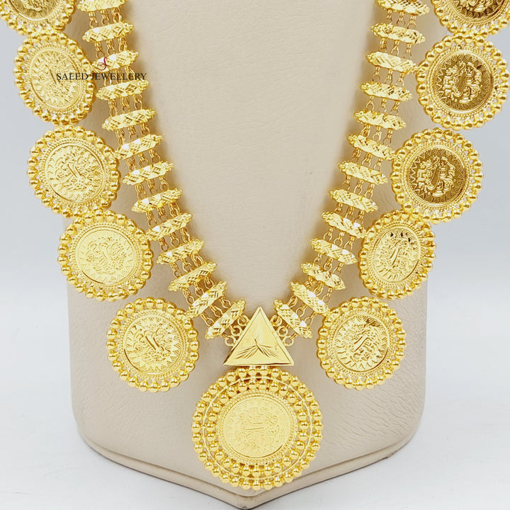 21K Gold Deluxe Rashadi Long Necklace by Saeed Jewelry - Image 5