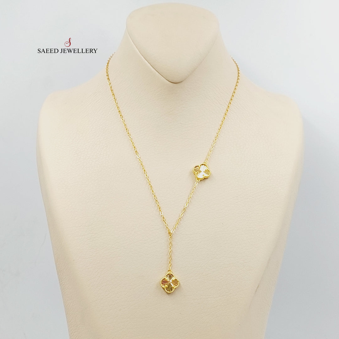 21K Gold Rose Necklace by Saeed Jewelry - Image 1