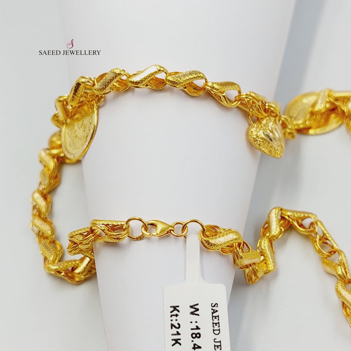 21K عقد قشرة رشادي-مجوهرات الشيخ سعيد-Saeed Jewelry 