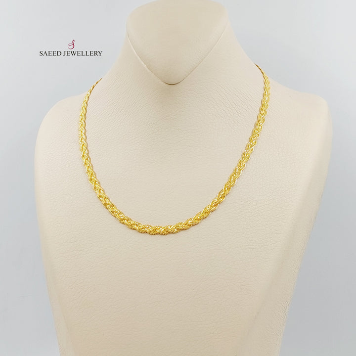 21K Gold 5.5mm Fancy Necklace by Saeed Jewelry - Image 3