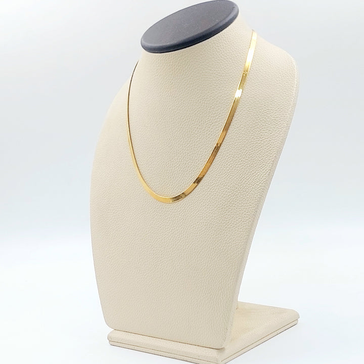 5mm Snake Necklace Made of 21K Gold by Saeed Jewelry 
