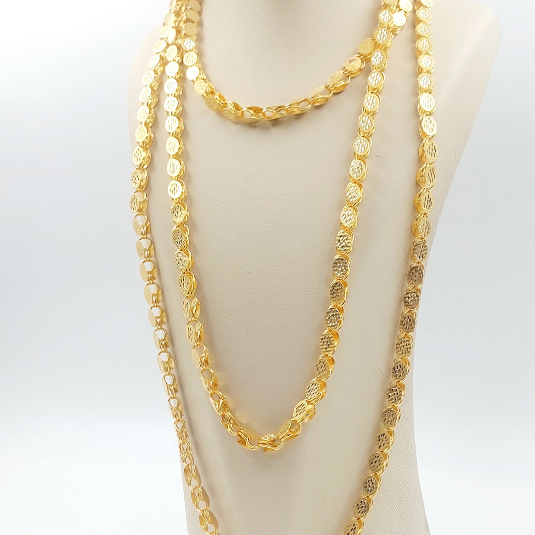 6mm Jarir Halabi Necklace Made of 21K Gold by Saeed Jewelry 