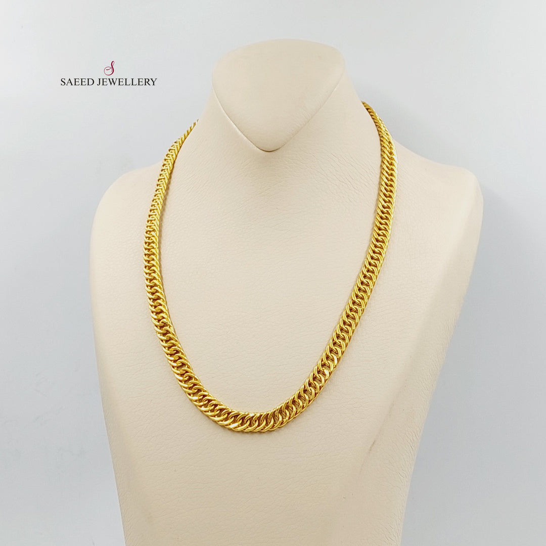 21K Gold 8mm Cuban Links Necklace by Saeed Jewelry - Image 2