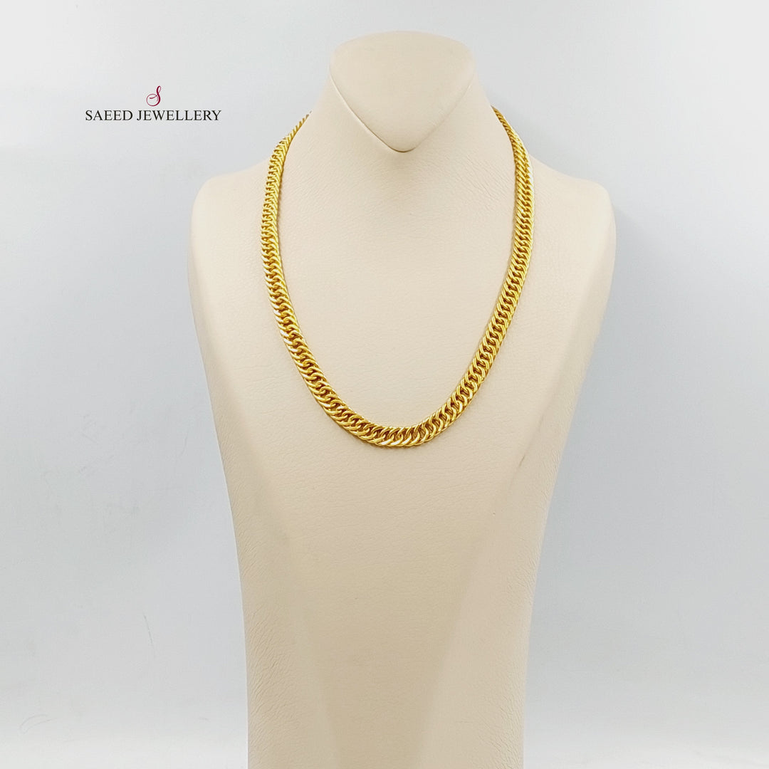 21K Gold 8mm Cuban Links Necklace by Saeed Jewelry - Image 5