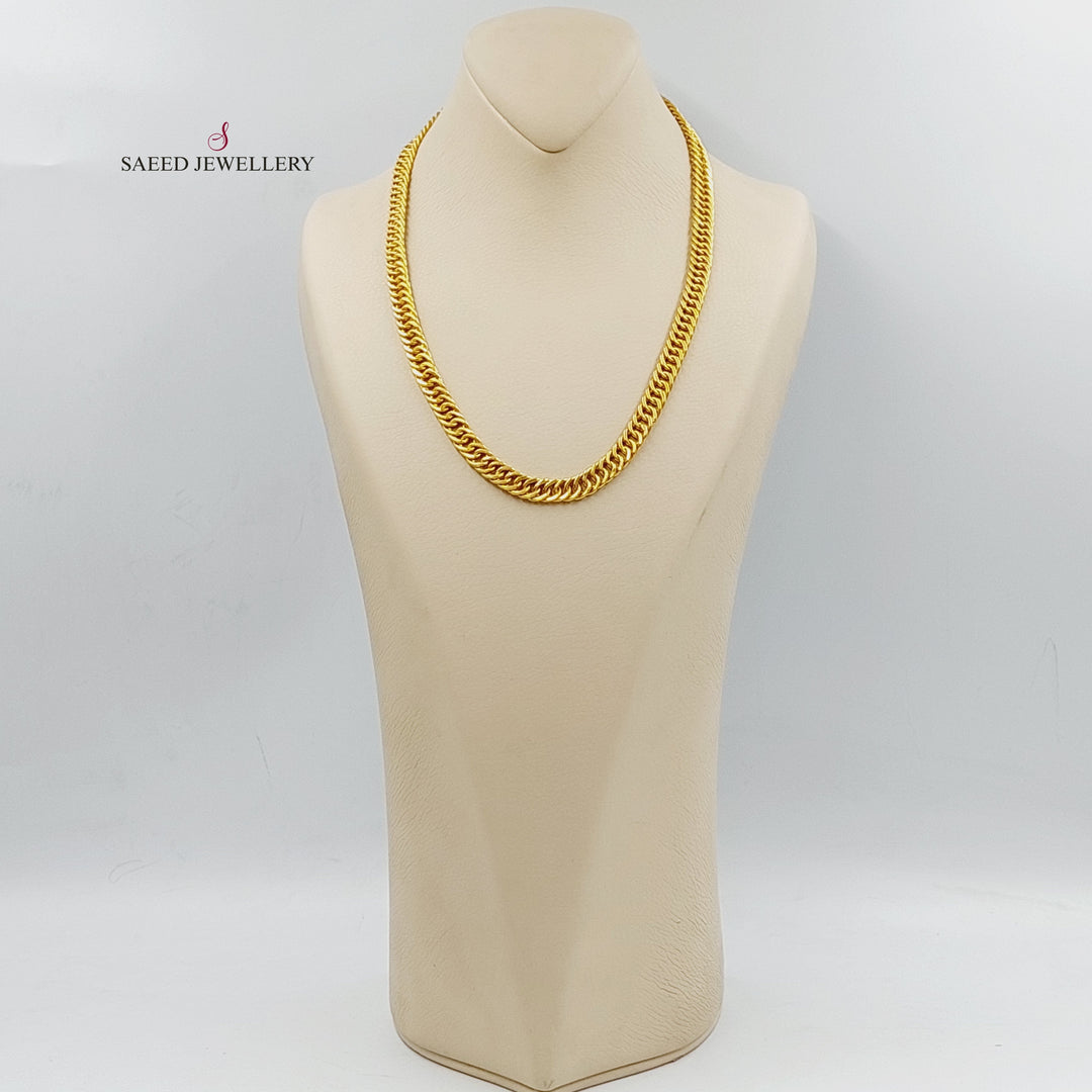 21K Gold 8mm Cuban Links Necklace by Saeed Jewelry - Image 4