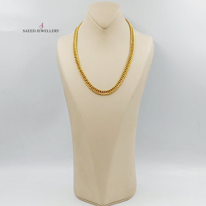 21K Gold 8mm Cuban Links Necklace by Saeed Jewelry - Image 4