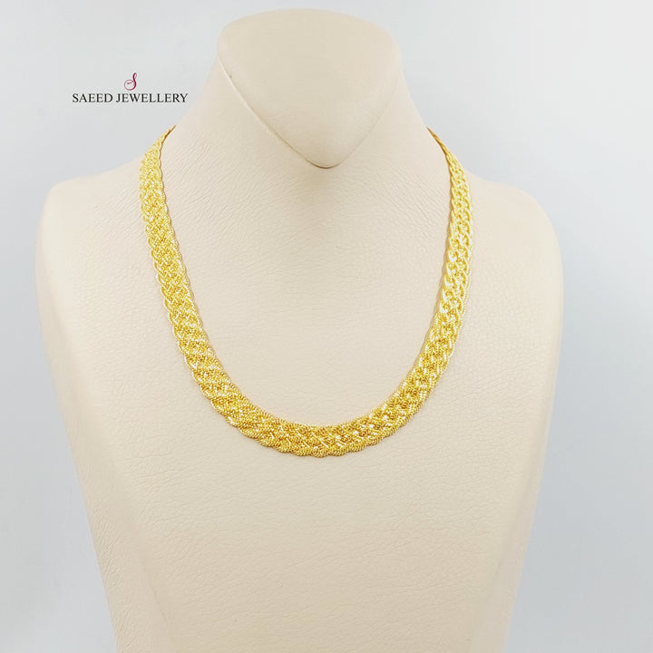 21K Gold 9.5mm Fancy Necklace by Saeed Jewelry - Image 2