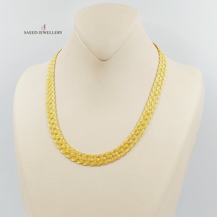 21K Gold 9.5mm Fancy Necklace by Saeed Jewelry - Image 3