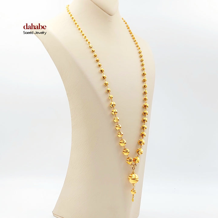 21K عقد مسبحة-مجوهرات الشيخ سعيد-Saeed Jewelry 