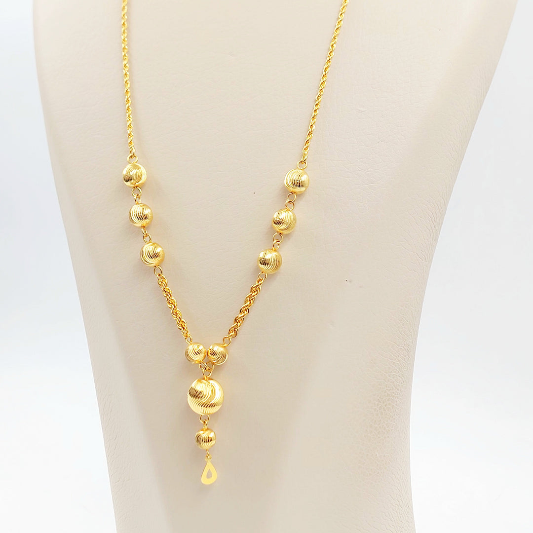 21K عقد مسبحة طابات-مجوهرات الشيخ سعيد-Saeed Jewelry 