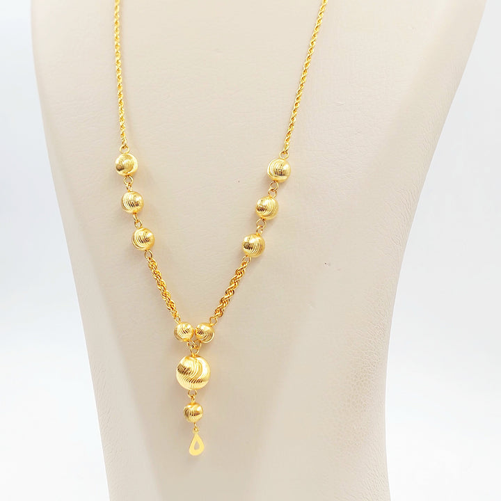 21K عقد مسبحة طابات-مجوهرات الشيخ سعيد-Saeed Jewelry 