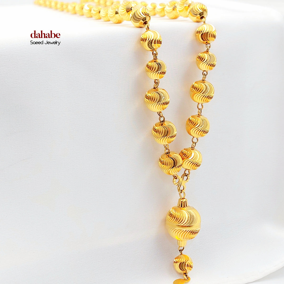 21K عقد مسبحة-مجوهرات الشيخ سعيد-Saeed Jewelry 