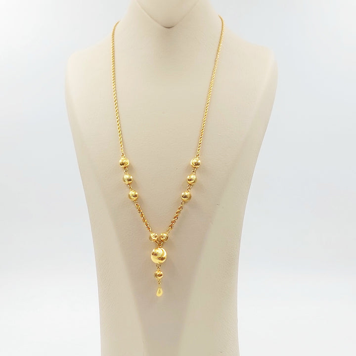 21K عقد مسبحة طابات-مجوهرات الشيخ سعيد-Saeed Jewelry 