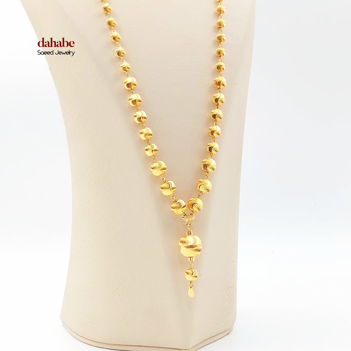 21K عقد مسبحة-مجوهرات الشيخ سعيد-Saeed Jewelry 