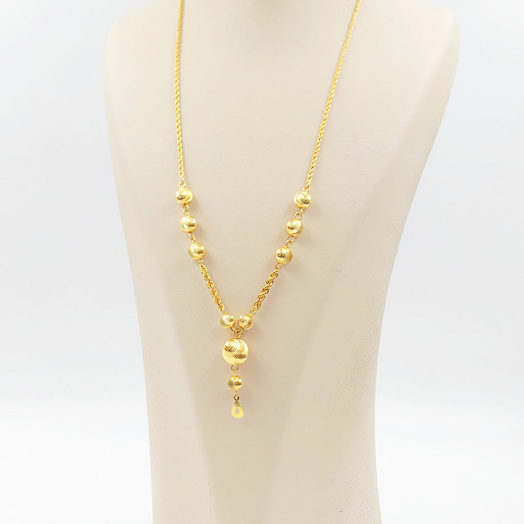 21K عقد مسبحة طابات-مجوهرات الشيخ سعيد-Saeed Jewelry 