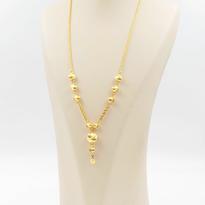 21K عقد مسبحة طابات-مجوهرات الشيخ سعيد-Saeed Jewelry 