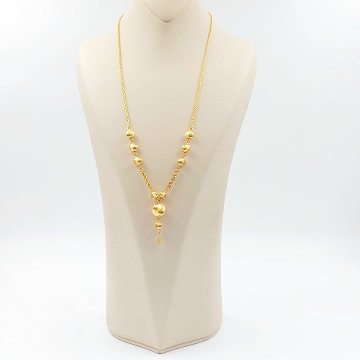 21K عقد مسبحة طابات-مجوهرات الشيخ سعيد-Saeed Jewelry 