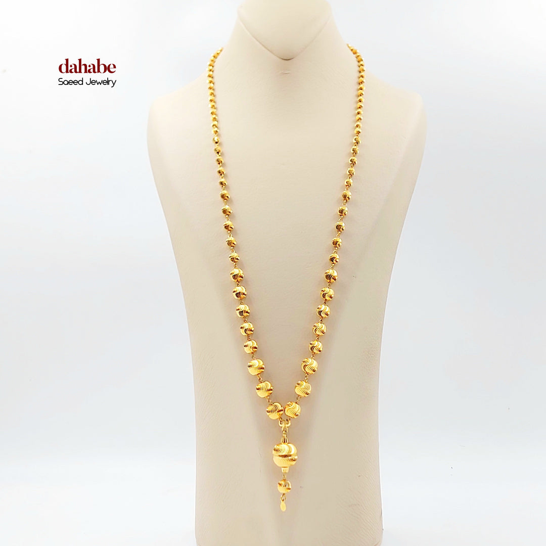 21K عقد مسبحة-مجوهرات الشيخ سعيد-Saeed Jewelry 