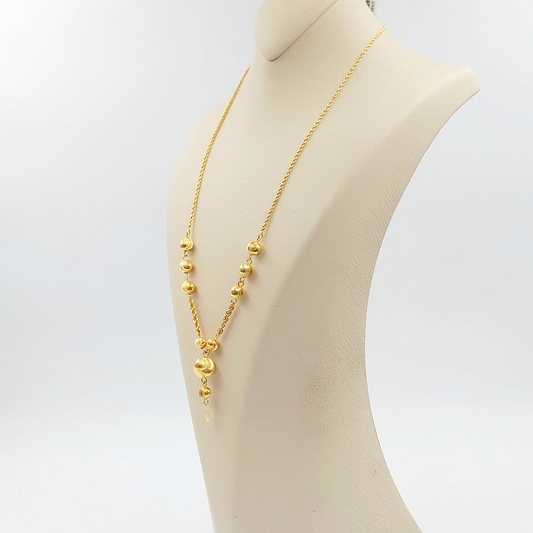 21K عقد مسبحة طابات-مجوهرات الشيخ سعيد-Saeed Jewelry 