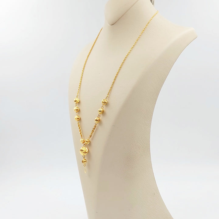 21K عقد مسبحة طابات-مجوهرات الشيخ سعيد-Saeed Jewelry 