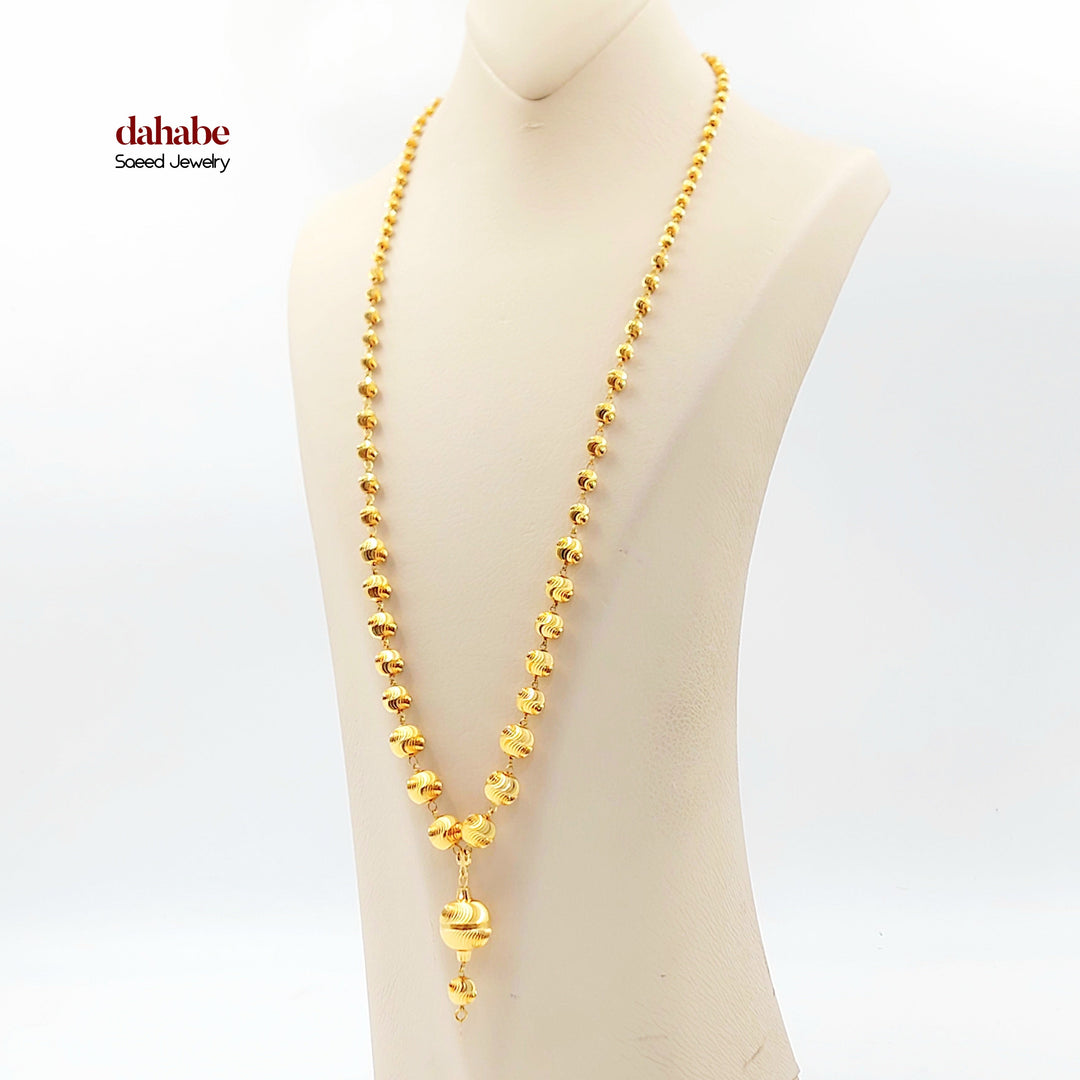 21K عقد مسبحة-مجوهرات الشيخ سعيد-Saeed Jewelry 
