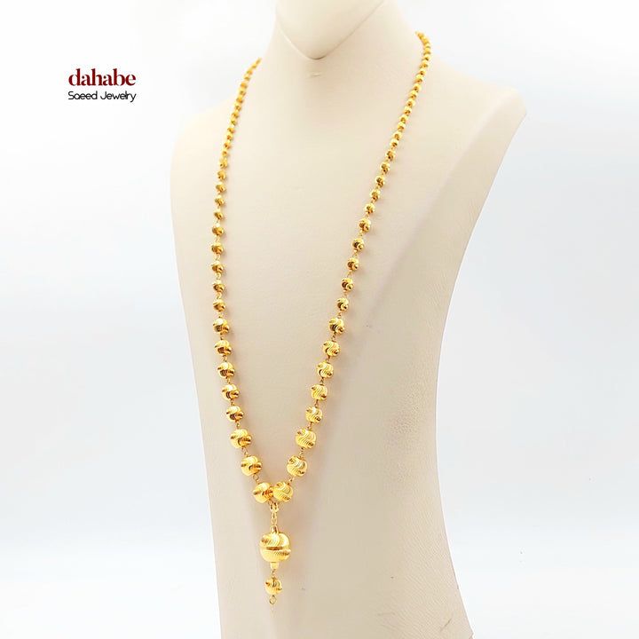 21K عقد مسبحة-مجوهرات الشيخ سعيد-Saeed Jewelry 