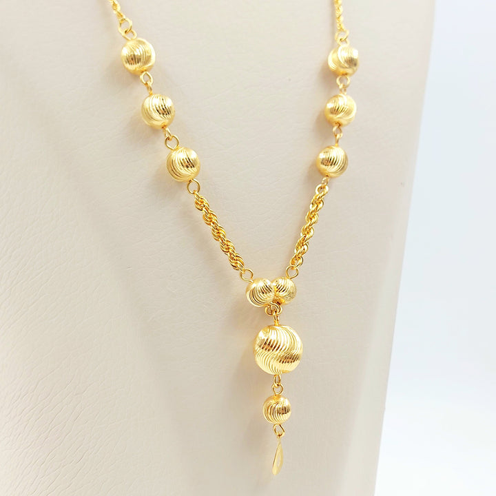 21K عقد مسبحة طابات-مجوهرات الشيخ سعيد-Saeed Jewelry 