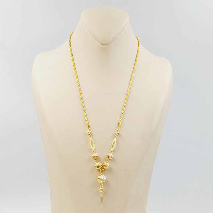 21K عقد مسبحة طابات-مجوهرات الشيخ سعيد-Saeed Jewelry 