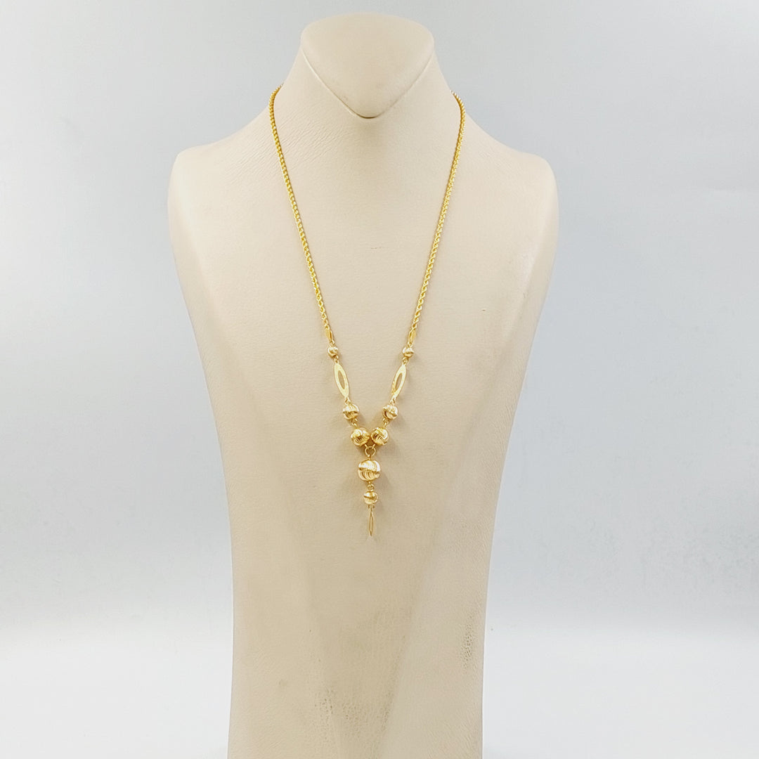 21K عقد مسبحة طابات-مجوهرات الشيخ سعيد-Saeed Jewelry 