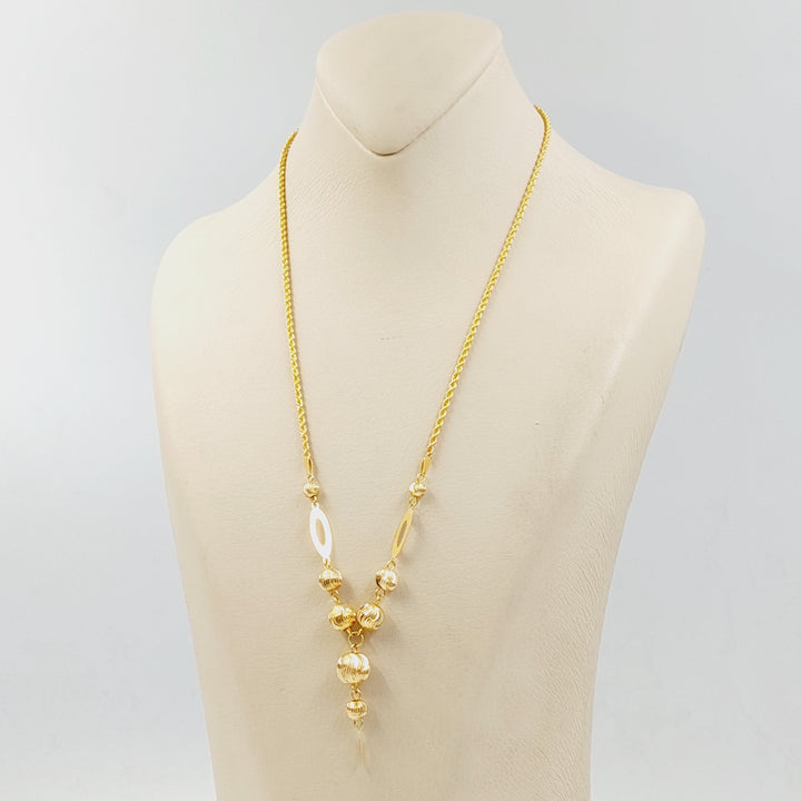 21K عقد مسبحة طابات-مجوهرات الشيخ سعيد-Saeed Jewelry 