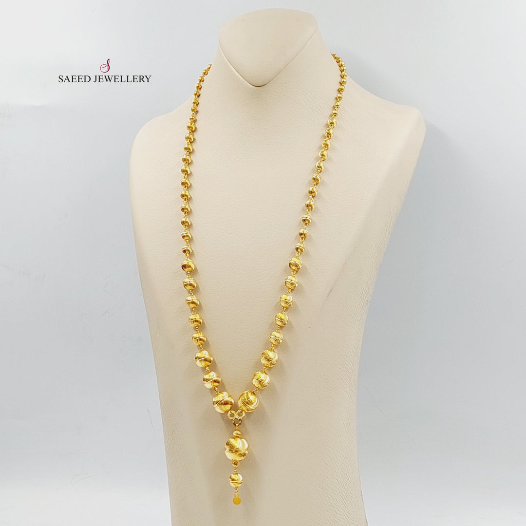 21K Gold Balls Balls Necklace by Saeed Jewelry - Image 2