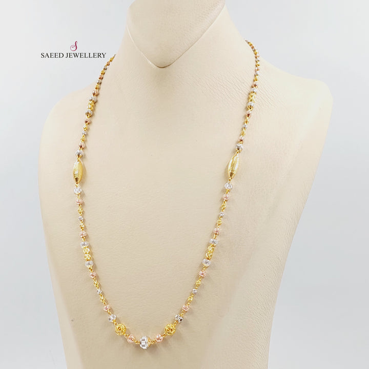 21K عقد مسبحة طابات-مجوهرات الشيخ سعيد-Saeed Jewelry 