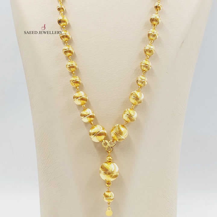 21K Gold Balls Balls Necklace by Saeed Jewelry - Image 5