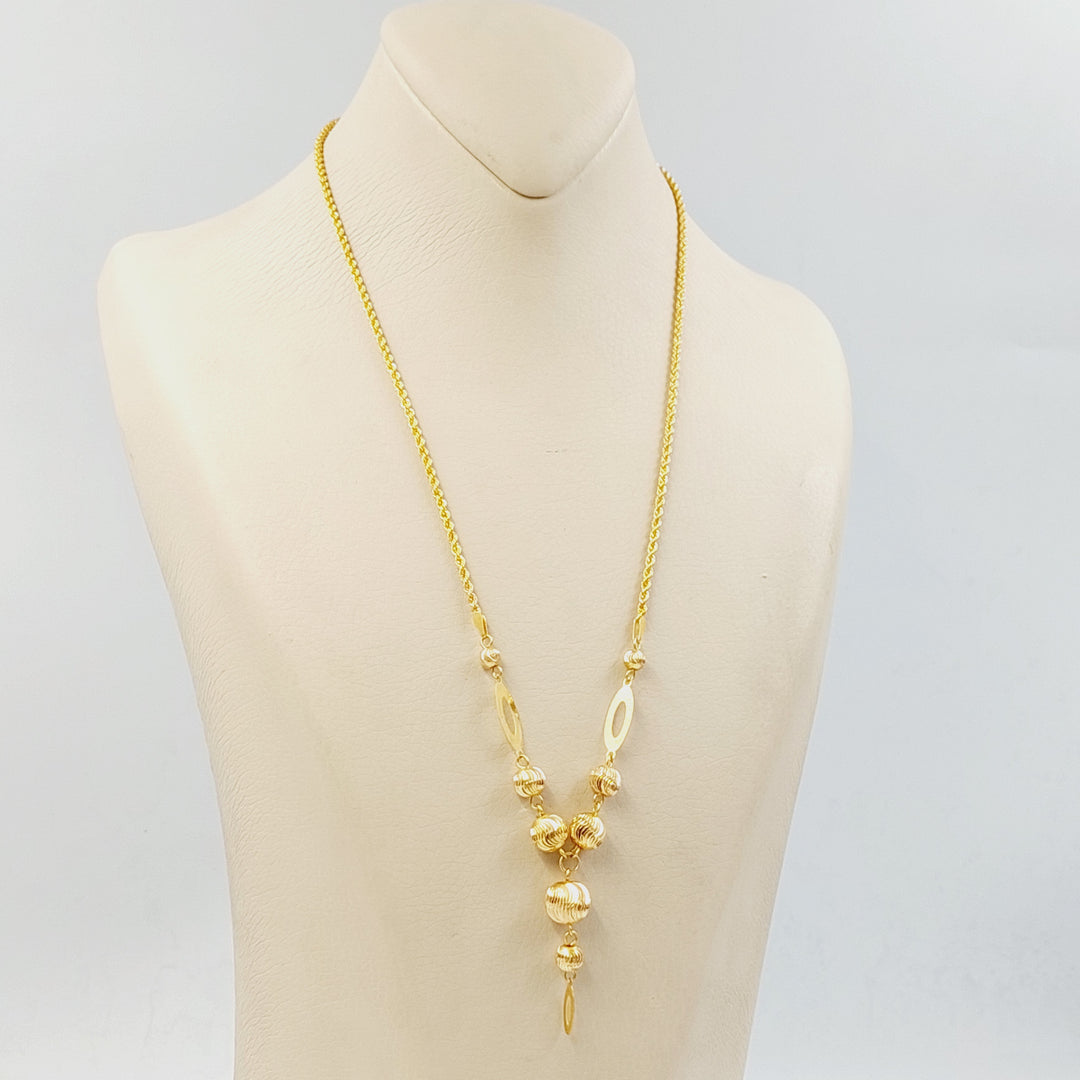 21K عقد مسبحة طابات-مجوهرات الشيخ سعيد-Saeed Jewelry 