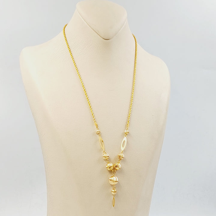 21K عقد مسبحة طابات-مجوهرات الشيخ سعيد-Saeed Jewelry 